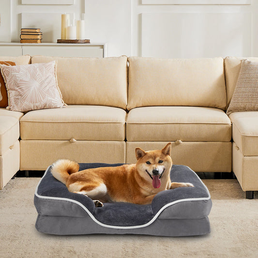 Orthopedic Memory Foam Pet Bed Washable & Removable Cover for Small Dogs & Cats