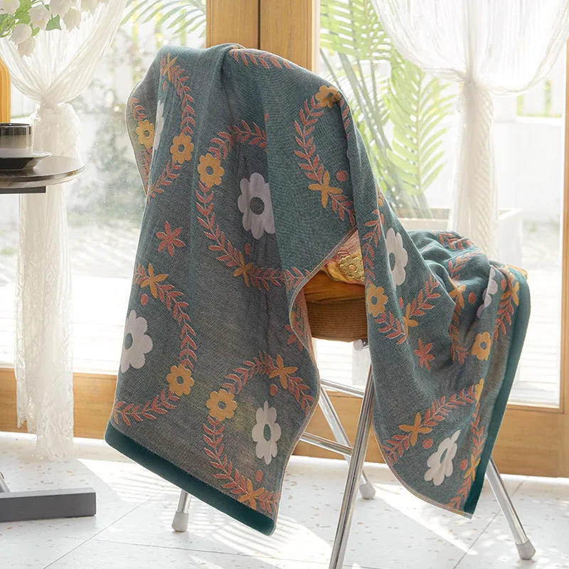 Cotton Gauze Bath Towel Set 70*140 for Adults Women Bathroom High Quality Free Shipping