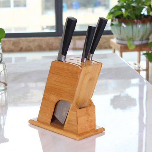 Wood Knives Storage Block Stand, Knives Holder