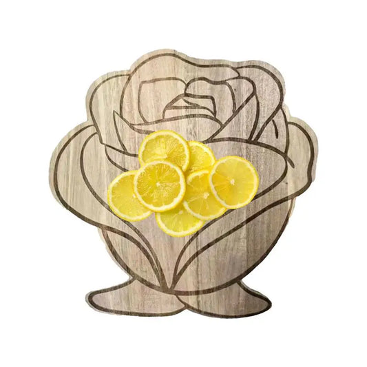 Rose Shaped Wooden Serving & Chopping Board – Charcuterie Tray for Kitchen & Decor