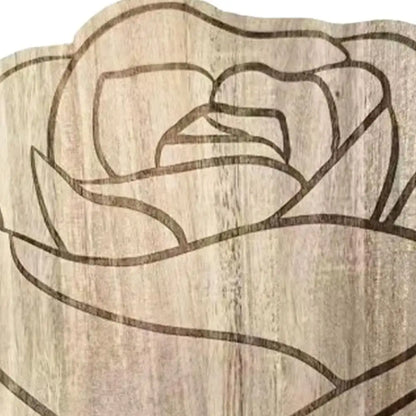 Rose Shaped Wooden Serving & Chopping Board – Charcuterie Tray for Kitchen & Decor