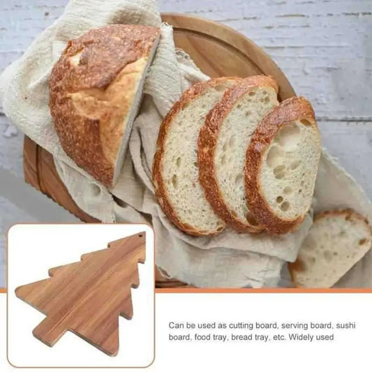 Christmas Tree Wooden Cutting Board – Holiday Serving Tray & Kitchen Decor