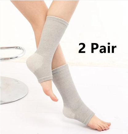 Bamboo Compression Foot Sleeve for Men Women Ankle Socks Ankle Warm Fitness Support Wraps