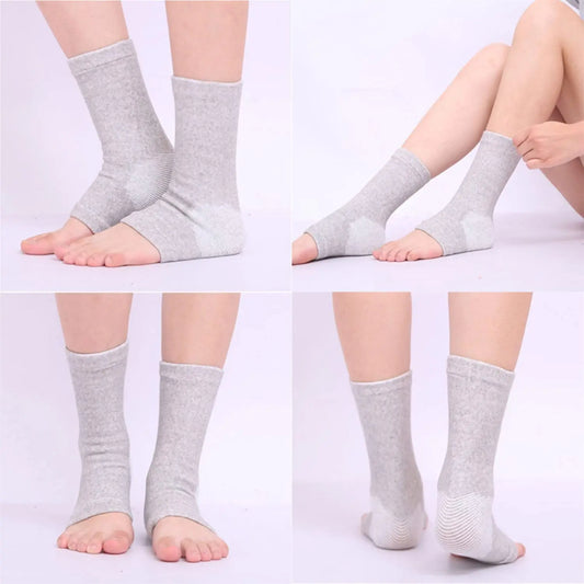 Bamboo Compression Foot Sleeve for Men Women Ankle Socks Ankle Warm Fitness Support Wraps