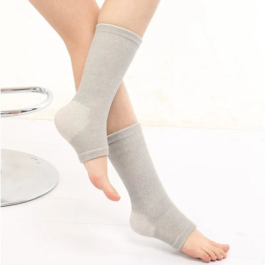 Bamboo Compression Foot Sleeve for Men Women Ankle Socks Ankle Warm Fitness Support Wraps