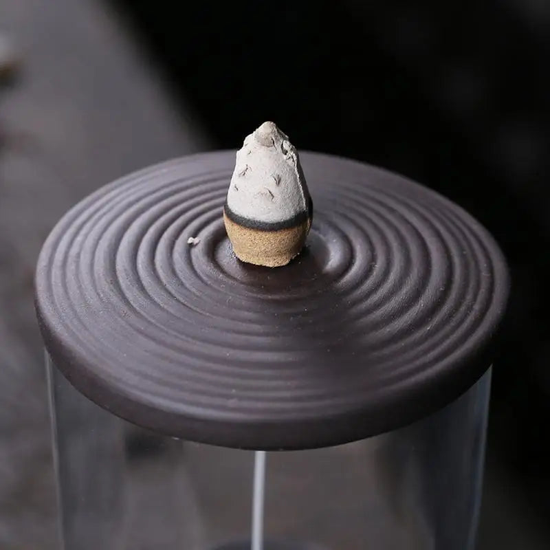 Handmade Ceramic Incense Burner, Smoke Waterfall Backflow Incense Burner Living Room