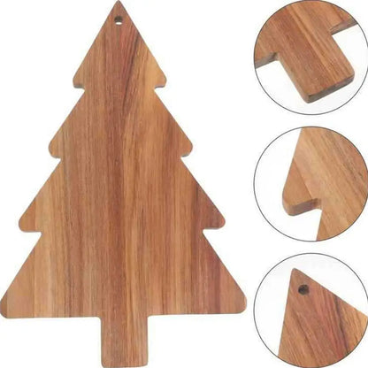 Christmas Tree Wooden Cutting Board – Holiday Serving Tray & Kitchen Decor
