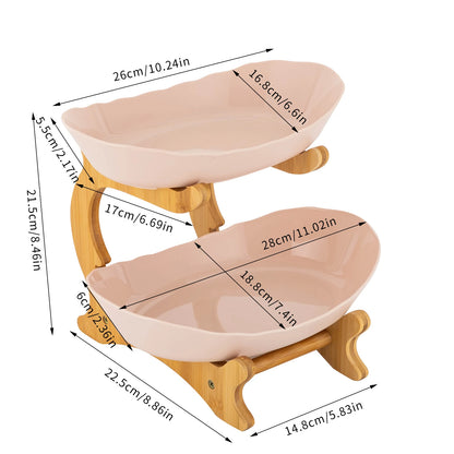 2 Floor Fruit Tray Bowl Modern Basket