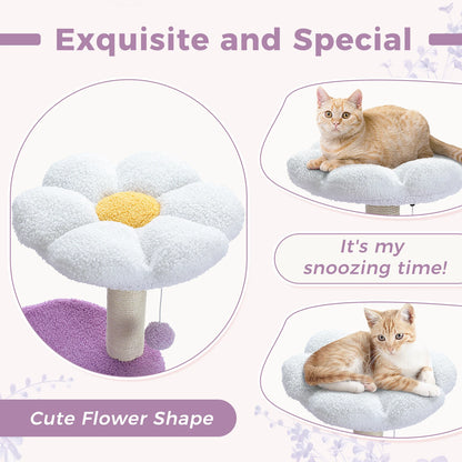 Modern Cat Tree & Scratching Post Cute Cactus Design with Condo Nest