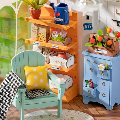 Dreamy Garden DIY Miniature House Kit Dollhouse Puzzle, Stress-Relief Hobby